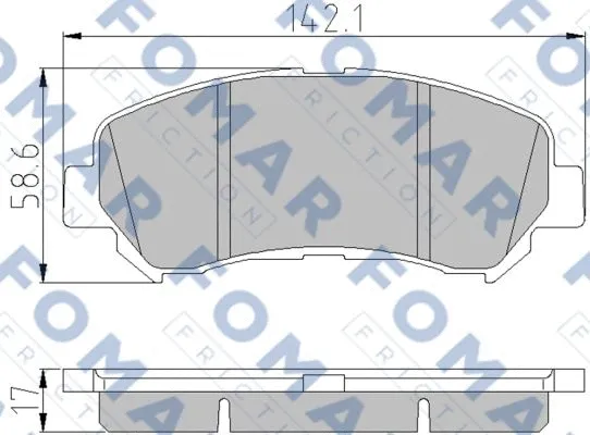 Brake Pad Set, disc brake (FO 933681)