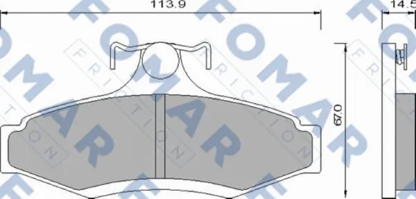 Brake Pad Set, disc brake (FO 666181)