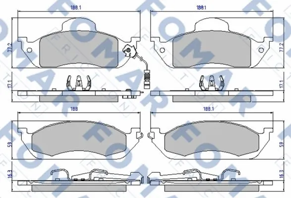 Brake Pad Set, disc brake (FO 901381)
