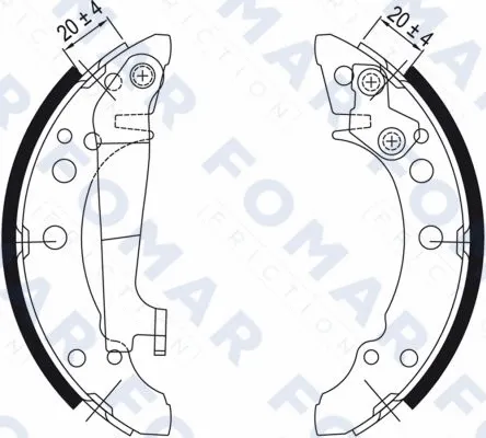 Brake Shoe Set (FO 0343)