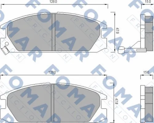 Brake Pad Set, disc brake (FO 496881)