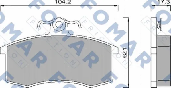 Brake Pad Set, disc brake (FO 474381)