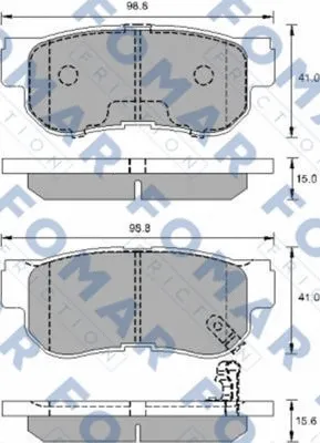 Brake Pad Set, disc brake (FO 931781)