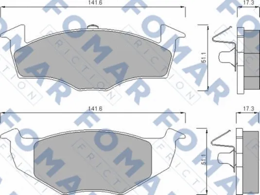 Brake Pad Set, disc brake (FO 643081)