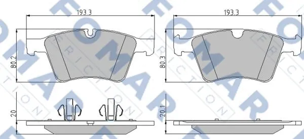 Brake Pad Set, disc brake (FO 873481)