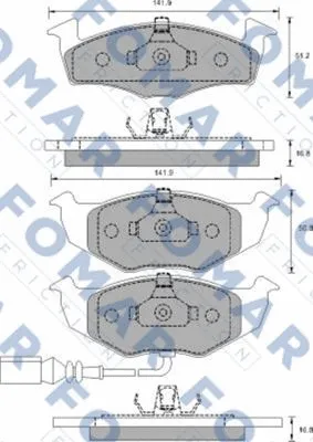 Brake Pad Set, disc brake (FO 907381)
