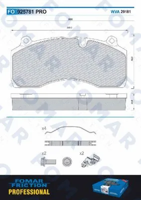Brake Pad Set, disc brake (FO 925781)