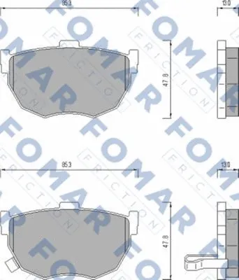 Brake Pad Set, disc brake (FO 451681)