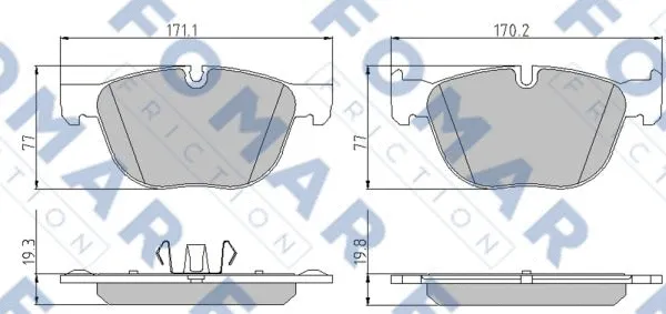 Brake Pad Set, disc brake (FO 861481)
