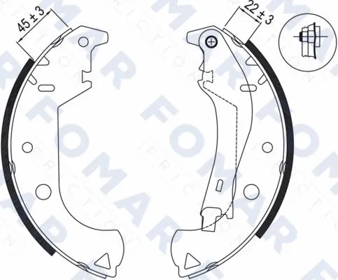 Brake Shoe Set (FO 9015)