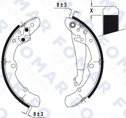 Brake Shoe Set (FO 0342)