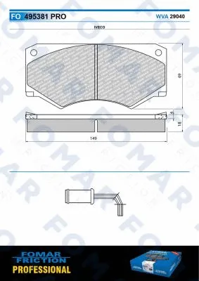 Brake Pad Set, disc brake (FO 495381)