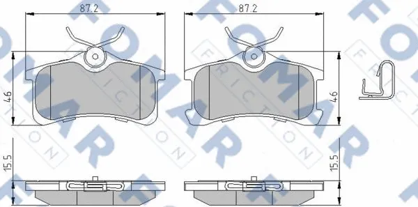 Brake Pad Set, disc brake (FO 992581)