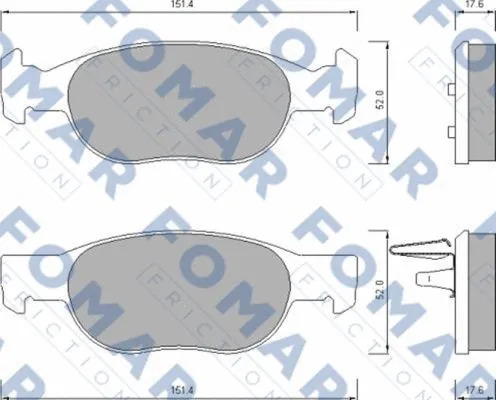 Brake Pad Set, disc brake (FO 688281)
