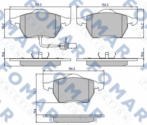 Brake Pad Set, disc brake (FO 907181)