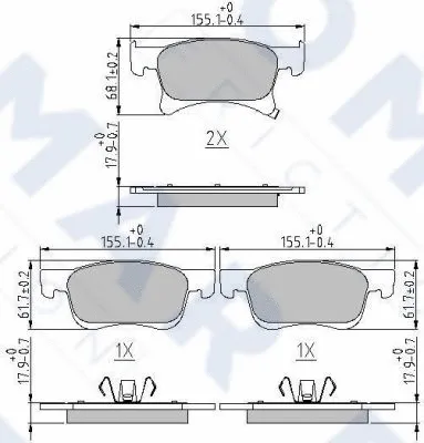 Brake Pad Set, disc brake (FO 268681)