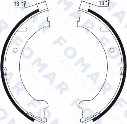 Brake Shoe Set (FO 9029)
