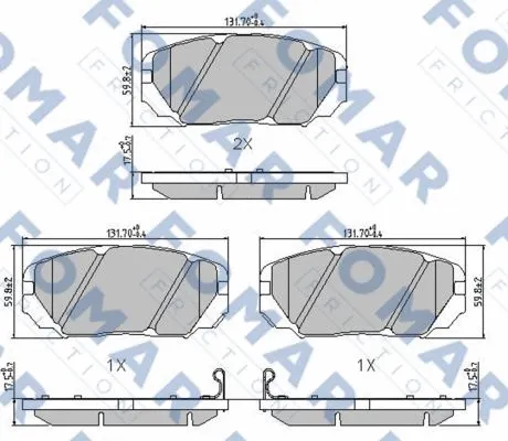 Brake Pad Set, disc brake (FO 899481)
