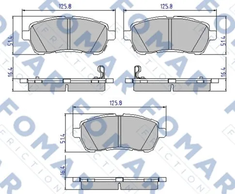 Brake Pad Set, disc brake (FO 935981)
