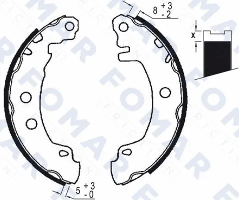 Brake Shoe Set (FO 0632)