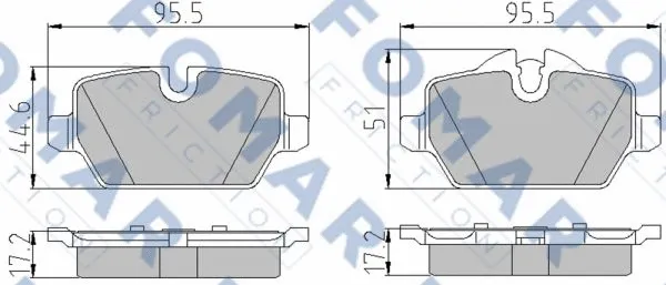 Brake Pad Set, disc brake (FO 928481)