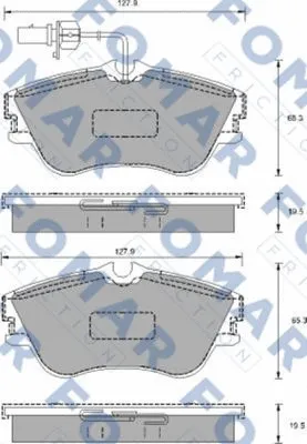 Brake Pad Set, disc brake (FO 904181)