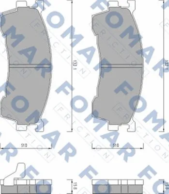 Brake Pad Set, disc brake (FO 459481)