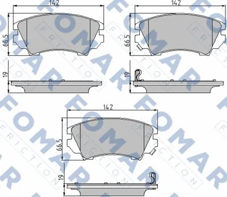 Brake Pad Set, disc brake (FO 936181)