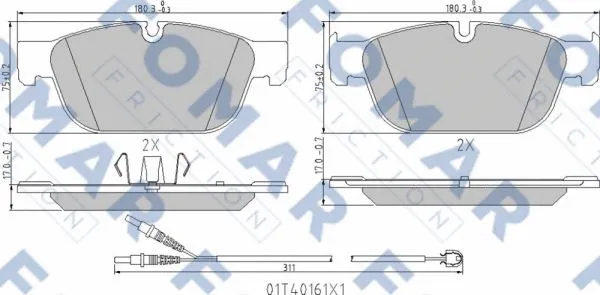 Brake Pad Set, disc brake (FO 996781)