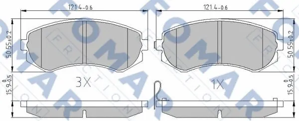 Brake Pad Set, disc brake (FO 679781)