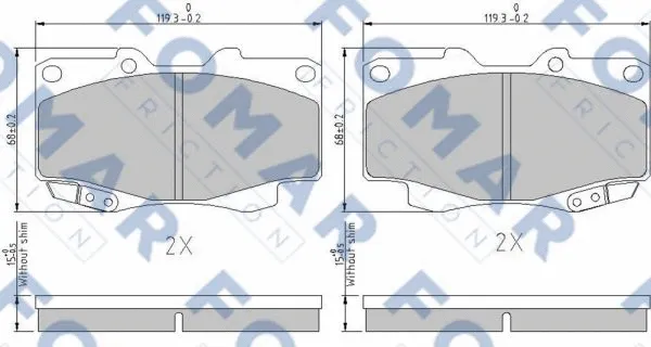 Brake Pad Set, disc brake (FO 932981)