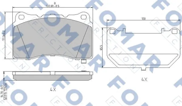 Brake Pad Set, disc brake (FO 996481)