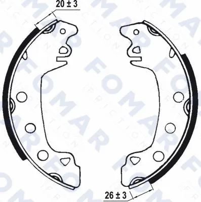 Brake Shoe Set (FO 0426)