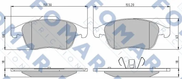 Brake Pad Set, disc brake (FO 896381)