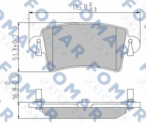 Brake Pad Set, disc brake (FO 684281)