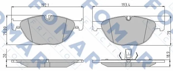 Brake Pad Set, disc brake (FO 876783)