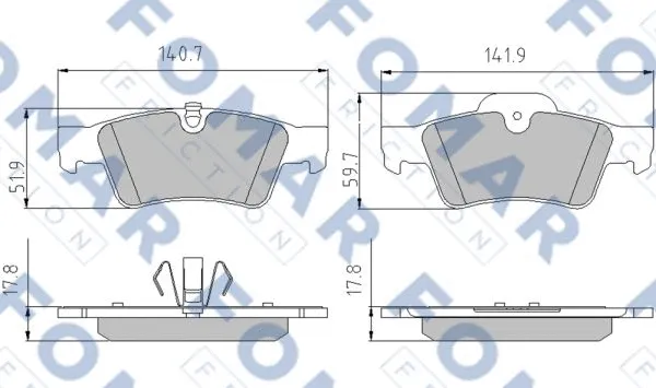 Brake Pad Set, disc brake (FO 859681)