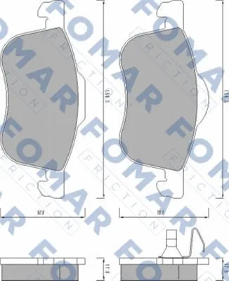 Brake Pad Set, disc brake (FO 673481)