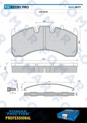 Brake Pad Set, disc brake (FO 923381)