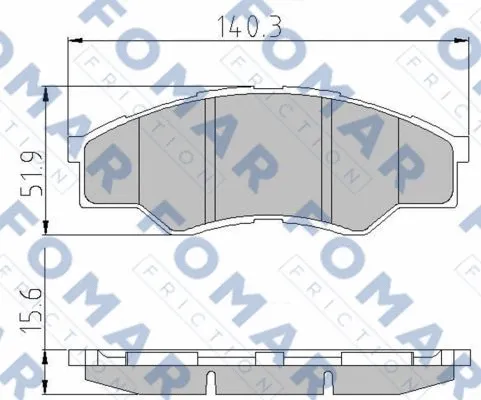 Brake Pad Set, disc brake (FO 872581)