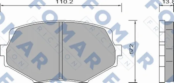Brake Pad Set, disc brake (FO 638981)