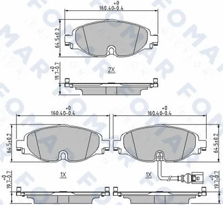 Brake Pad Set, disc brake (FO 252181)