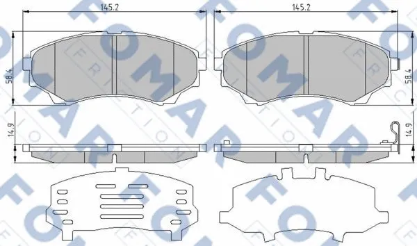 Brake Pad Set, disc brake (FO 969181)