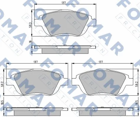 Brake Pad Set, disc brake (FO 896681)