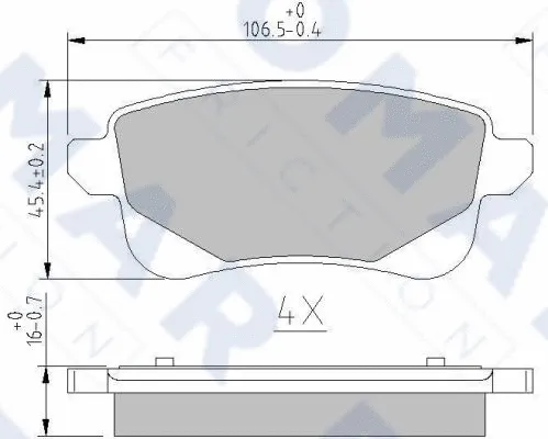 Brake Pad Set, disc brake (FO 264681)