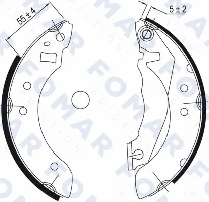 Brake Shoe Set (FO 9027)