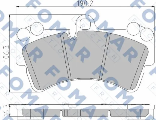 Brake Pad Set, disc brake (FO 859181)