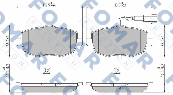 Brake Pad Set, disc brake (FO 925681)