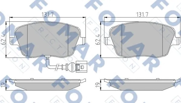 Brake Pad Set, disc brake (FO 922881)