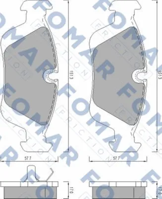 Brake Pad Set, disc brake (FO 472081)